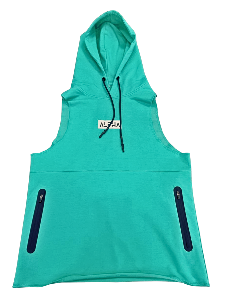 Drop Arm Sleeveless Hoodie