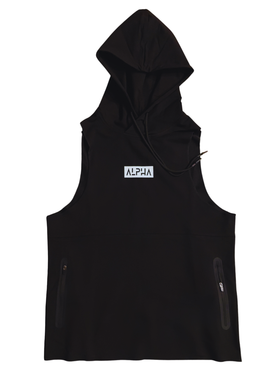 Drop Arm Sleeveless Hoodie